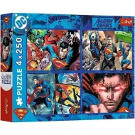 DC: Superman cel curajos puzzle 4x250 piese - Trefl