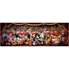 Disney+ – Mickey și prietenii săi în orchestră puzzle panoramic de 1000 de piese cu poster - Clementoni imaginea 2