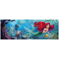 Disney+ - Mica sirenă puzzle panoramic de 1000 de piese cu poster - Clementoni imaginea 2