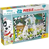 Disney 101 dalmațieni 2 în 1 puzzle de 24 piese și carte de colorat 50x35cm - Lisciani