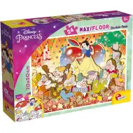 Disney Albă ca Zăpada 2 în 1 maxi puzzle cu 24 piese și carte de colorat 70x50cm - Lisciani