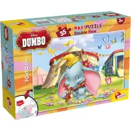 Disney Dumbo 2 în 1 puzzle maxi cu 35 piese și carte de colorat 70x50cm - Lisciani
