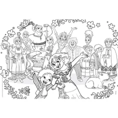Disney Encanto 2 în 1 maxi puzzle 2x60 piese și carte de colorat 50x35cm - Lisciani imaginea 2