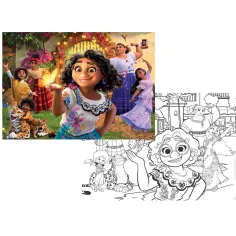 Disney Encanto 2 în 1 puzzle de 108 piese și carte de colorat 70x50cm - Lisciani imaginea 2