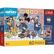 Disney Mickey Mouse și prietenii, puzzle pentru copii, 60 piese, Premium Plus, cu poster - Trefl