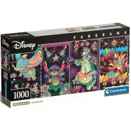 Disney: Personaje Neon puzzle panoramic de 1000 de piese, 98x33cm - Clementoni
