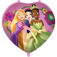 Disney+Prințese: Balon folie în formă de inimă 46cm