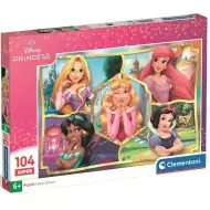 Disney+Prințese Zâmbitoare 104 piese super puzzle - Clementoni
