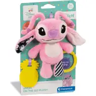Disney+Stitch Angel pluș cu zornăitoare și jucărie de dentiție - Clementoni Baby