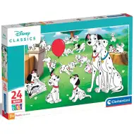 Disney+clasice: 101 Dalmațieni puzzle maxi supercolor 24 piese - Clementoni