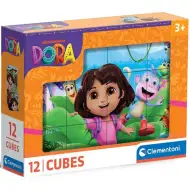 Dora Exploratoarea cuburi de poveste, set de 12 bucăți - Clementoni