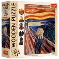 Edvard Munch: Țipătul puzzle din lemn de 200 de piese - Trefl