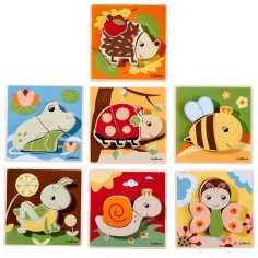 Eichhorn: Puzzle cu animale din lemn în mai multe variante 1buc - Simba Toys imaginea 2