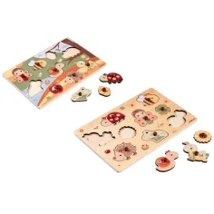 Eichhorn: Puzzle cu mânere din lemn cu animale, diverse variante 1 buc - Simba Toys imaginea 2