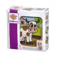 Eichhorn: Puzzle din lemn cu cuburi – Puzzle cu animale de casă pentru cei mici - Simba Toys