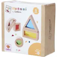 Eichhorn: Set de construit Montessori din lemn cu forme colorate și ferestre – pentru dezvoltarea percepției senzoriale - Simba Toys