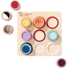 Eichhorn: Set senzorial Montessori de cilindri din lemn – Joc tactile din lemn pentru dezvoltarea simțului tactil - Simba Toys imaginea 2
