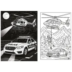 Eroi în oraș - carte de colorat cu vehicule de salvare - Trefl imaginea 2