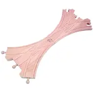 Element feroviar în formă de X din lemn