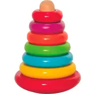 Piramidă-inele din lemn 8 piese