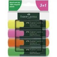 Faber-Castell: 1548 Superfluorescent set de 4 markere pentru evidențiere