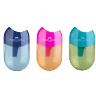 Faber-Castell: Ascuțitoare cu recipient, culori la modă, diverse modele, 1 bucată