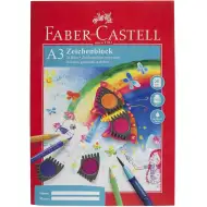 Faber-Castell: Bloc de desen A3 – 20 file cu hârtie de artist extra-rezistentă, 100 g