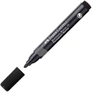 Faber-Castell: Marker permanent negru pe bază de alcool cu vârf rotunjit