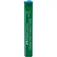 Faber-Castell: Mină de fier, set de 12 bucăți, 0,7mm, B