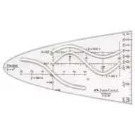 Faber-Castell: Șablon de parabolă – 14 cm, pentru diferite tipuri de funcții