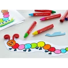Faber-Castell: Set de 12 creioane cerate triunghiulare Jumbo imaginea 2