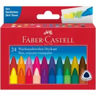 Faber-Castell: Set de 24 creioane cerate triunghiulare Jumbo