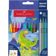 Faber-Castell: Set de carioci cu dinozauri, 10+3 bucăți