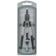 Faber-Castell: Set de compas cu livrare rapidă, cu adaptor universal – culoare argintie
