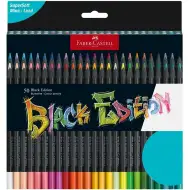 Faber-Castell: Set de creioane colorate Black Edition, 50 bucăți