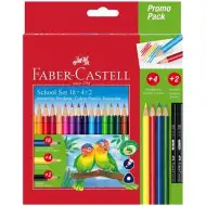 Faber-Castell: Set de creioane colorate cu 24 bucăți, cu papagal