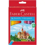 Faber-Castell: Set de creioane colorate cu castel, 36 bucăți