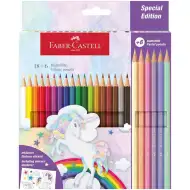 Faber-Castell: Set de creioane colorate cu castel, pachet de 18+6 bucăți