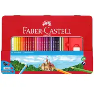 Faber-Castell: Set de creioane colorate în cutie metalică, 48 bucăți