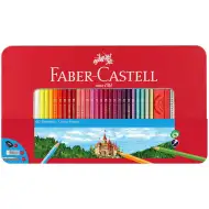 Faber-Castell: Set de creioane colorate în cutie metalică, 60 bucăți