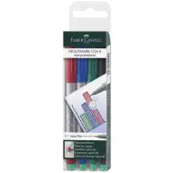 Faber-Castell: Set de markere Multimark pentru folie S – 4 buc