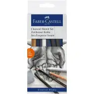 Faber-Castell: Set de schiță cu cărbune pentru desen, 7 bucăți