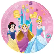 Farfurii de hârtie roz Disney+Prințese set de 8 bucăți 23cm