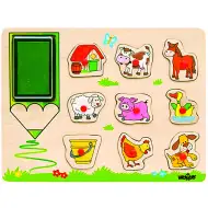 Setul de stampile animale de la ferma 