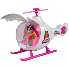 Fashion Sport Car: Set de mașină sport roz cu lumină și sunet, cu elicopter. imaginea 11