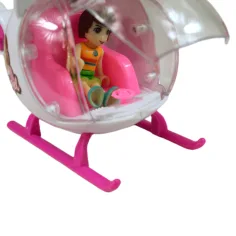 Fashion Sport Car: Set de mașină sport roz cu lumină și sunet, cu elicopter. imaginea 15