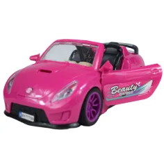 Fashion Sport Car: Set de mașină sport roz cu lumină și sunet, cu elicopter. imaginea 4