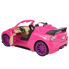 Fashion Sport Car: Set de mașină sport roz cu lumină și sunet, cu elicopter. imaginea 6