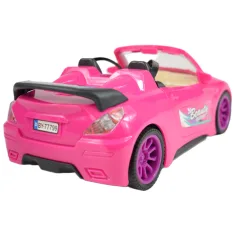 Fashion Sport Car: Set de mașină sport roz cu lumină și sunet, cu elicopter. imaginea 7