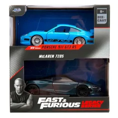 Fast & Furious: Porsche 911 GT3 RS și McLaren 720S set de 2 bucăți la scară 1/32 - Jada Toys imaginea 2